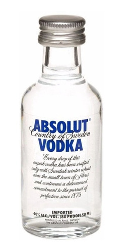 Miniatura Botellita Absolut Vodka 50ml - L a $13650