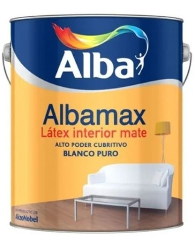 Albamax Pintura Latex Interior Blanco Mate 10 Lt