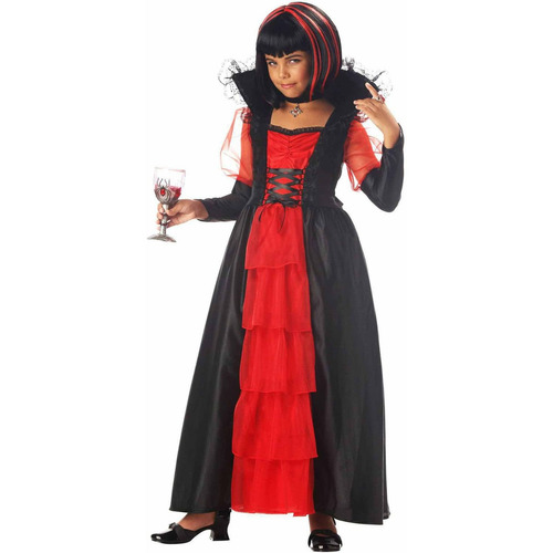 Disfraz Para Niña Vampiresa Talla Medium Plus Halloween 