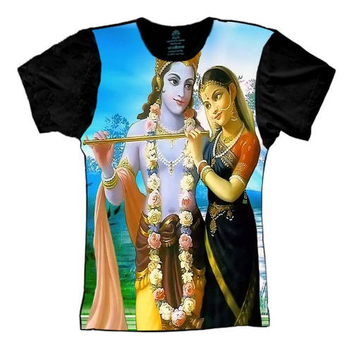 Camiseta Indiana Divindade Deuses Hindu Krishna Indiano