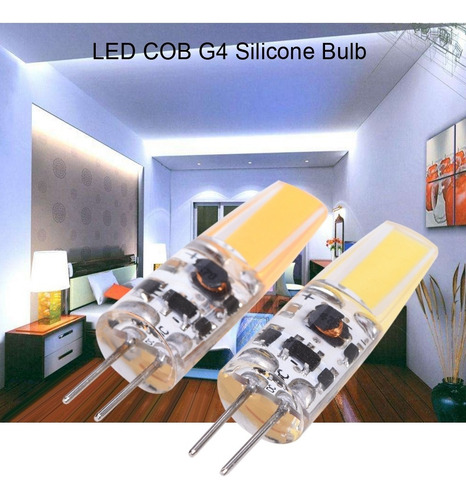 10pcs Ac/dc12-24v G4 Cob Led Lâmpadas Não Regulável Silic