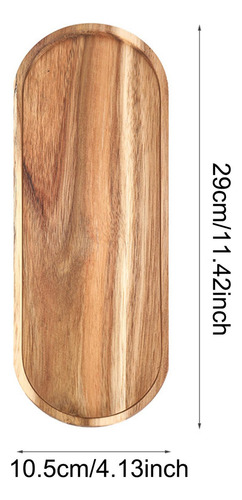 New,. Bandeja De Madera Elegante Para Servir En Ovalado