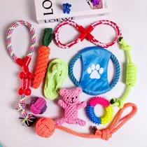 Comprar Set 10 Juguetes Mascota Perro Disco, Pelota, Cuerda Y Otros.