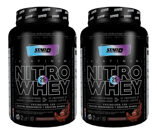 Nitro Whey 1 Kg Star Nutrition X 2 Un Potenciada 