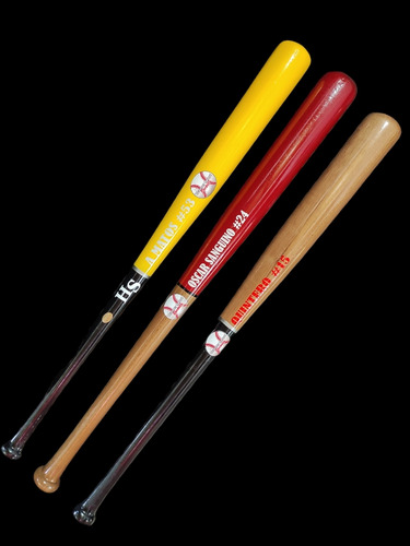 Bates De Beisbol Madera (roble) Personalizados