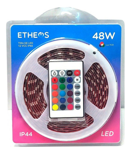 Etheos Ip44 Tira De Led Colores 48w Luz Led Sin Fuente