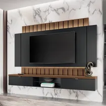 Comprar Panel De Tv Lcd Led Mdf Modular Flotante Rack 220 Luz Led