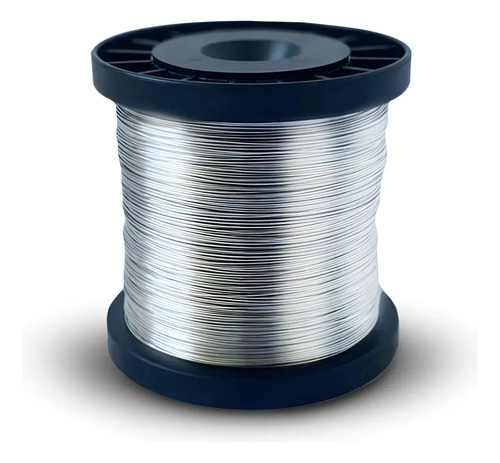 Fio De Aço Inox Rolo Arame Cerca Elétrica 0,45mm 348 Metros Prateado