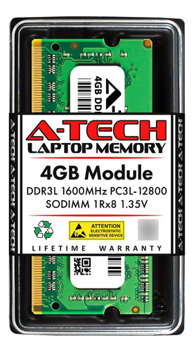A-tech Modulo Memoria 4 Gb Ram Para Kingston Ddr3 Ddr3l 1rx8