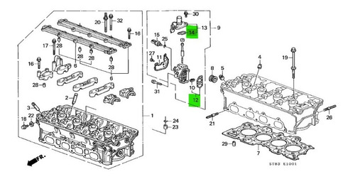Junta Solenoide Valvula Vtec Inf Acura Nsx 3.2l V6 2001