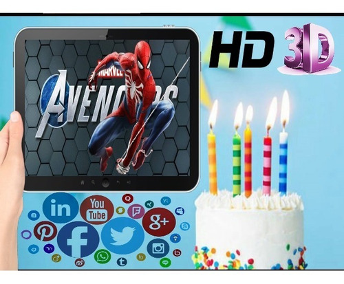 Vídeo Invitación Spiderman Y Todos Los Motivos 3d Con Fotos