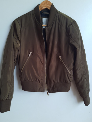 Campera Bomber Tally Weijl Importada Suiza, Impecable Verde 