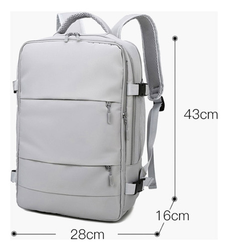 . Mochila De Viaje Impermeable De Gran Capacidad For Mujer W