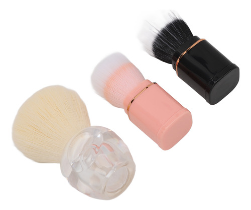 Juego De Brochas De Maquillaje, 3 Piezas, Portátiles, Pequeñ