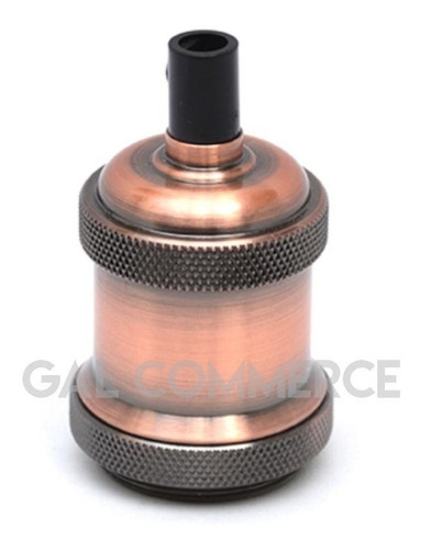 Imagen 2 de 5 de Portalampara Vintage Metalico | Peso Ideal Para Cable Textil