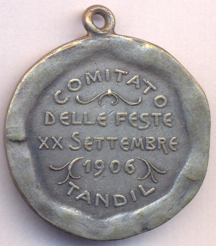 Medalla Tandil Ba Roma Intangibile Italia Fiesta 1906 Horta