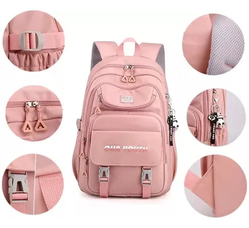 Mochila impermeable para mujer School Fashion color gris