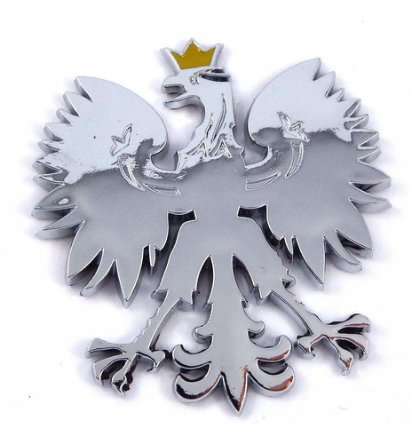 Poland 2.5  Polish Polski Eagle With Golden Crown 3d Emblem 