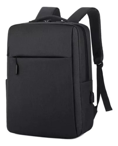 Mochila Reforzada Negra Resistente Porta Notebook - Tm