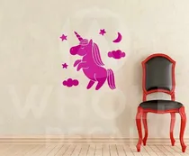 Comprar Vinilo De Pared Unicornio C\u002F Nubes Y Estrellas Decal