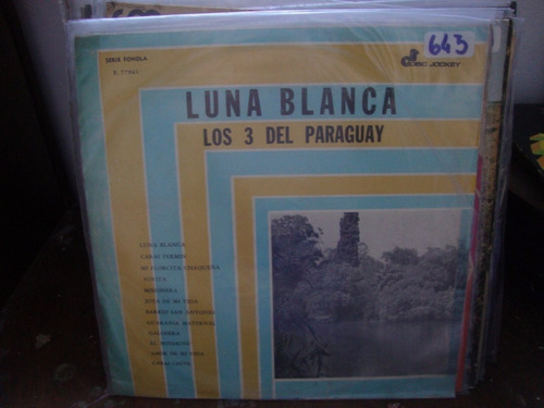 Vinilo Los 3 Del Paraguay Luna Blanca Dfd F2