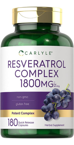 Carlyle | Resveratrol Complex | 1800mg | 180 Capsules