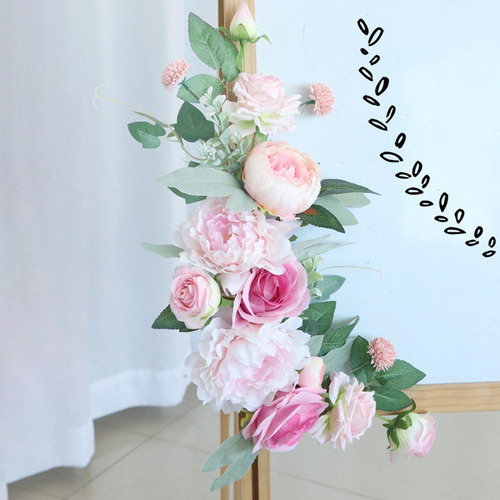 Guirnalda De Centro De Mesa De Flores Artificiales Para