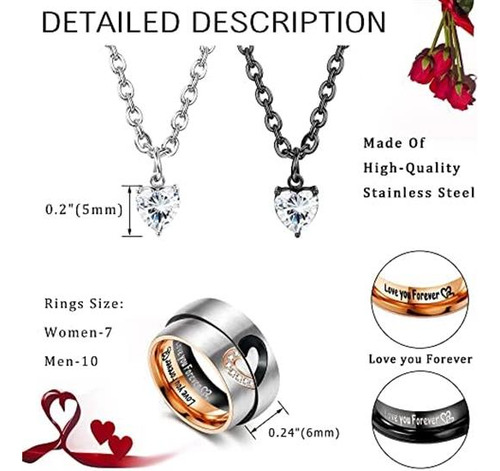 Zelores Collares A Juego Para Parejas Collar Con Colgante De
