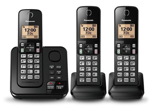 Telefono Panasonic Inalambrico + 3 Bases + Altavoz Kxtgc363l