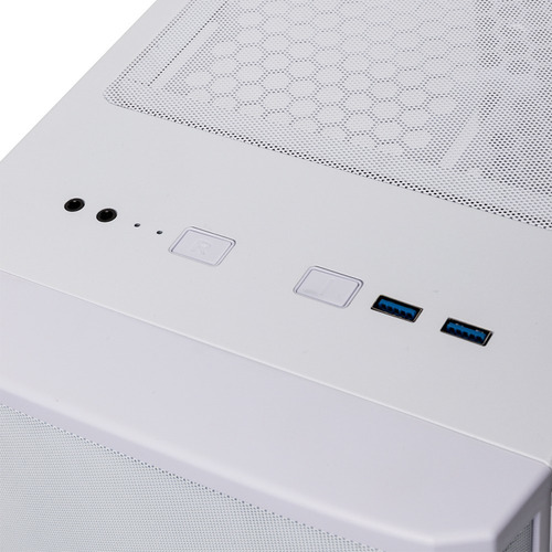 Gabinete Gamer Bitfenix Nova Mesh Tg - Malla Para Ventilador Color Blanco