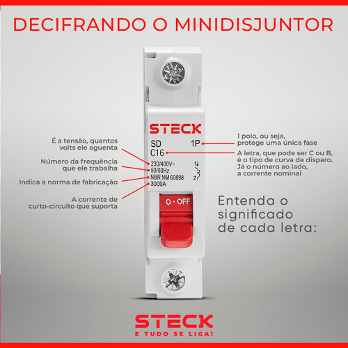 Interruptor De Fuga Disjuntos Idr Tetrapolar 63a - Steck
