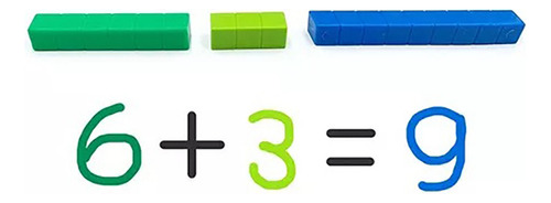 Cubos Conectores Matemática 100 Unidades Método Singapur