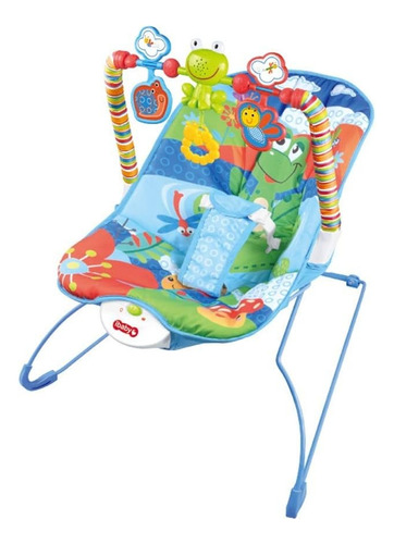 Silla Para Bebe Con Vibración Estimulación Temprana Color Azul