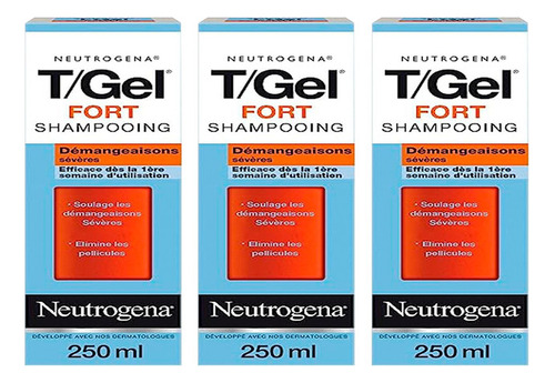 3 Shampoo Contra Caspa Y La Picazón Neutrogena T/gel 250ml