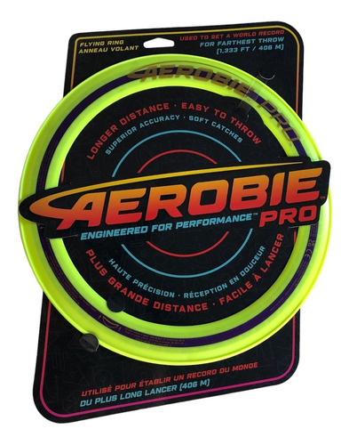 Aerobie Pro Aro Dinamico Frisbee Volador 33 Cm - Amarillo -