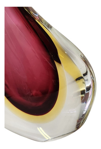 Vaso Solitário Murano Formia - Made In Italy Vinho Gota