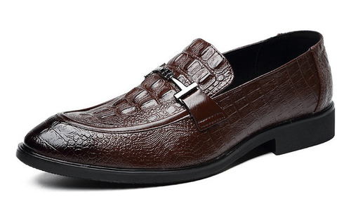 Zapatos Hombre Piel Tallas Grandes Oxford Cocodrilo Negro