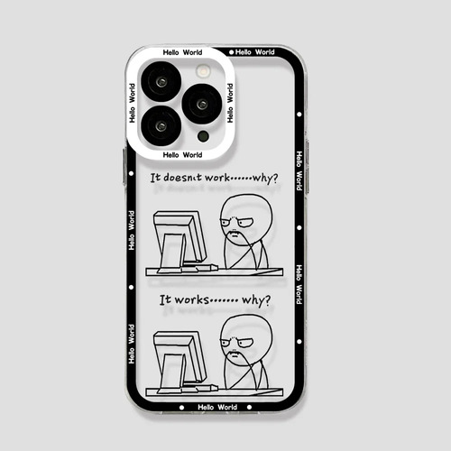 Funda De Teléfono Con Programador De Dibujos Animados Para I