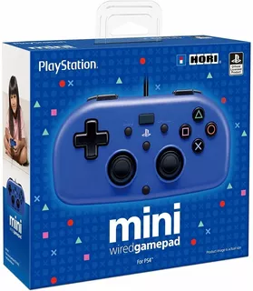 Mini Control Ps4 Wired Playstation Original Nuevo Hori Azul