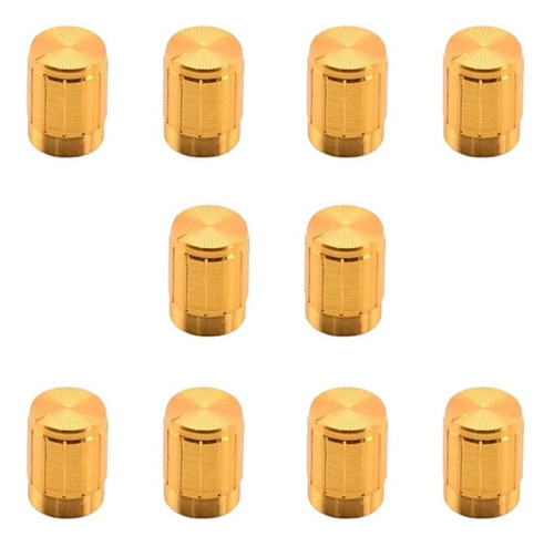 Perilla Gold Metál Aluminio Para Potenciómetro Set X 10pz