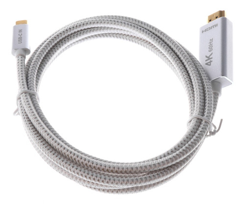 Imagem 6 de 8 de Alumínio Tipo C Para Hdmi 4k Cabo Usb 3.1 (thunderbolt 3) P