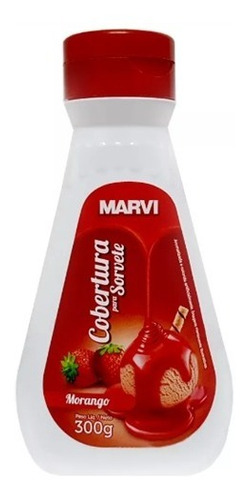 Cobertura Sorvete Morango 300g Marvi