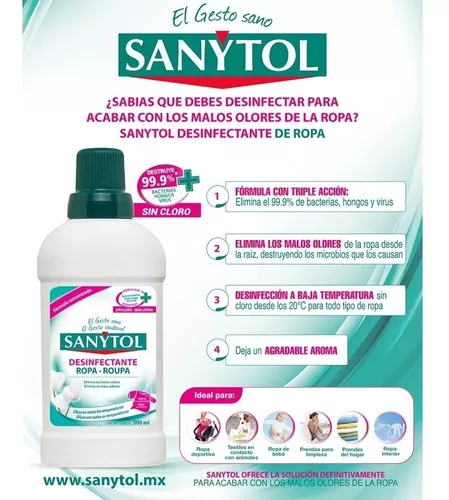 Ripley - DESINFECTANTE ROPA SANYTOL 1 LITRO