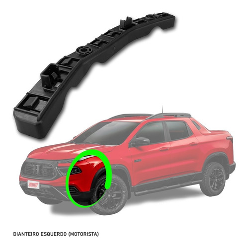 Guia Parachoque Dianteiro Esquerdo Fiat Toro Ultra 2022 Novo