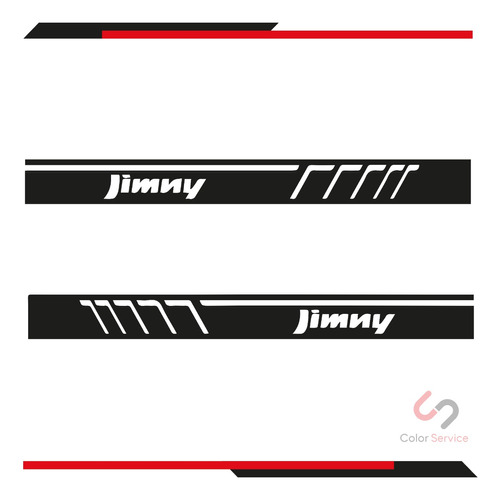 Sticker Calcas Franjas Laterales Jimny 2pzs De 100x10cm