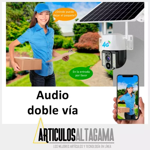 Cámara Solar 4G de Seguridad HD 1080P Visión Nocturna Audio de Doble Vía