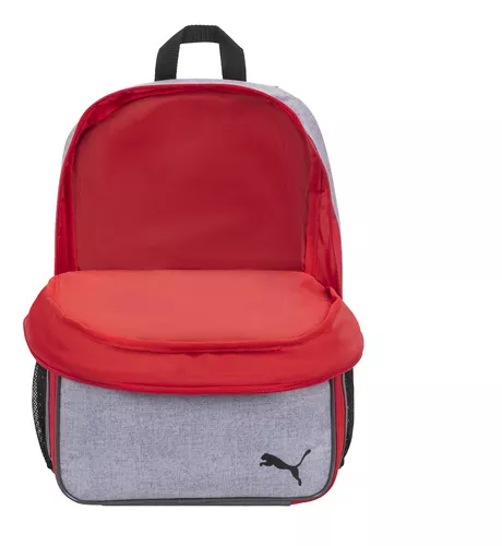 PUMA COMBO DE MOCHILA Y ALMUERZO EVERCAT PARA NIÑOS, Gris/Rojo