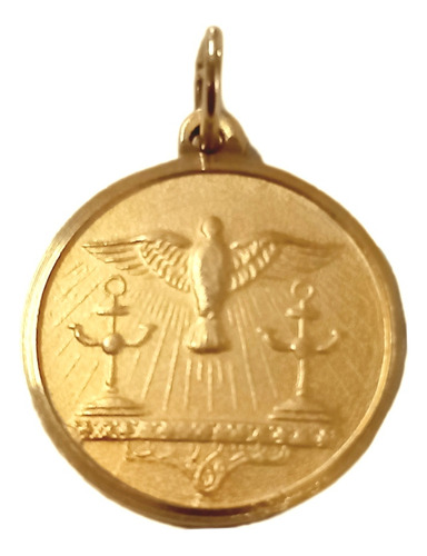 Dije Medalla Espíritu Santo Enchapado Oro 18 Kl. 