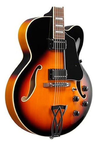 Guitarra Eléctrica Semi Hollow Ibanez Af75-bs Brown Sunburst Color Naranja claro Material del diapasón Nogal Orientación de la mano Diestro