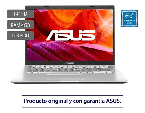 Imagen 1 de 6 de Portatil Asus X409ma-bv076 Celeron N4020 4gb 1 Tb 14 Endles